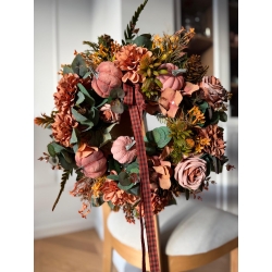 Wianek jesienny na drzwi Karmelowa Elegancja 40 cm